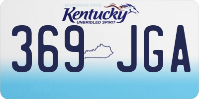 KY license plate 369JGA