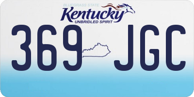 KY license plate 369JGC