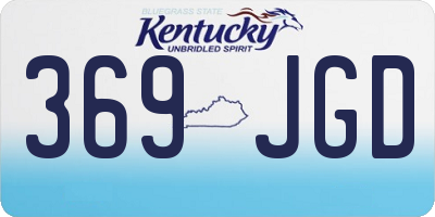 KY license plate 369JGD