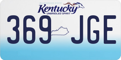 KY license plate 369JGE