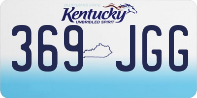 KY license plate 369JGG