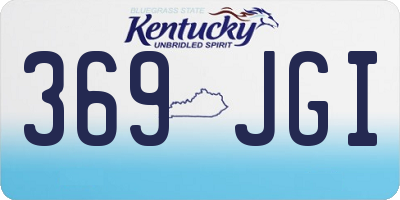 KY license plate 369JGI