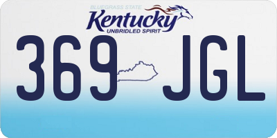 KY license plate 369JGL