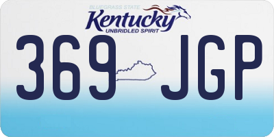 KY license plate 369JGP