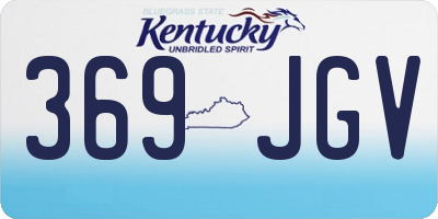 KY license plate 369JGV