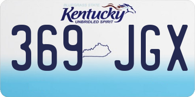 KY license plate 369JGX