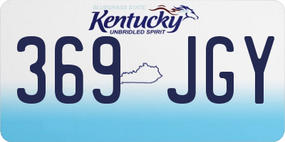 KY license plate 369JGY