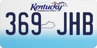 KY license plate 369JHB
