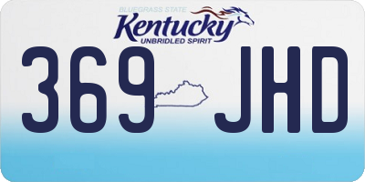 KY license plate 369JHD