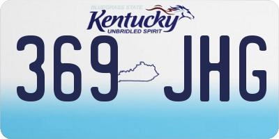 KY license plate 369JHG