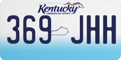 KY license plate 369JHH