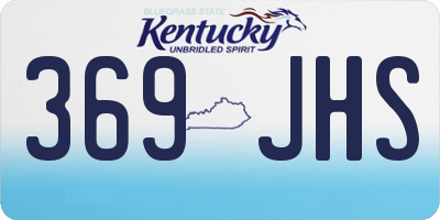 KY license plate 369JHS