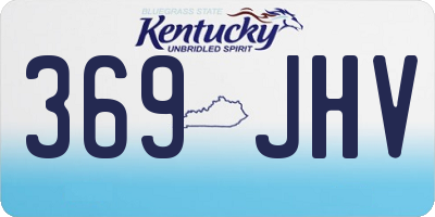 KY license plate 369JHV