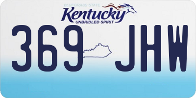 KY license plate 369JHW