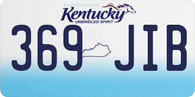 KY license plate 369JIB
