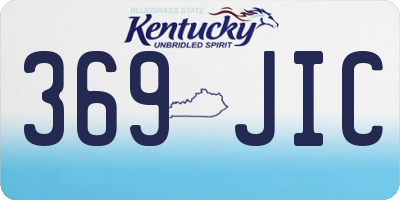 KY license plate 369JIC