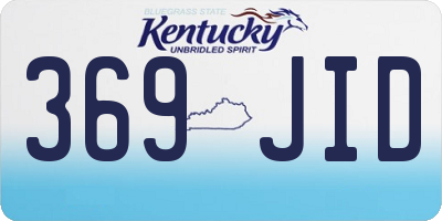 KY license plate 369JID