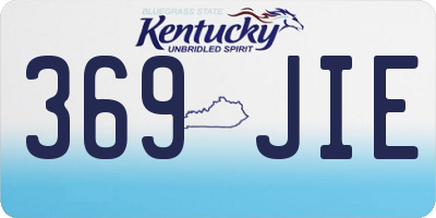 KY license plate 369JIE