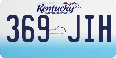 KY license plate 369JIH