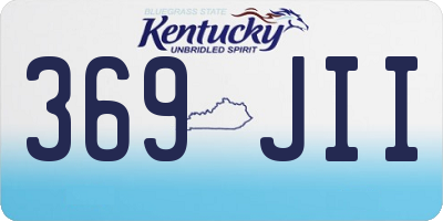 KY license plate 369JII