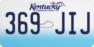 KY license plate 369JIJ