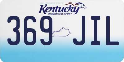 KY license plate 369JIL