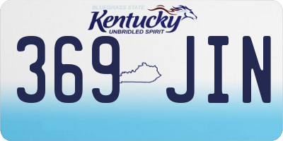 KY license plate 369JIN