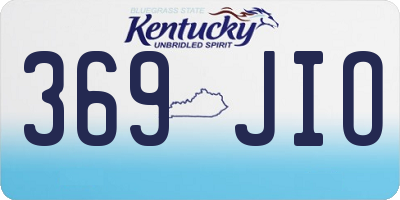 KY license plate 369JIO