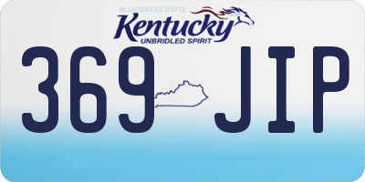 KY license plate 369JIP