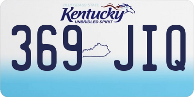 KY license plate 369JIQ