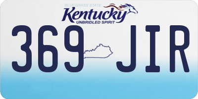 KY license plate 369JIR