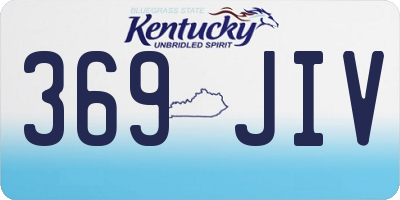 KY license plate 369JIV