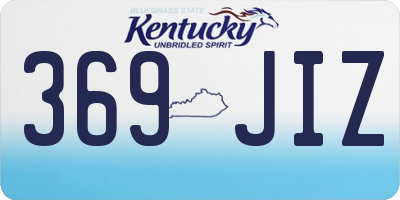 KY license plate 369JIZ