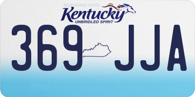 KY license plate 369JJA