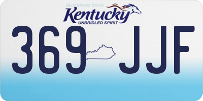 KY license plate 369JJF
