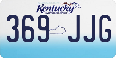 KY license plate 369JJG