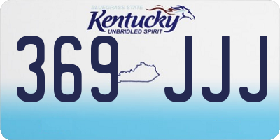 KY license plate 369JJJ