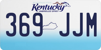 KY license plate 369JJM