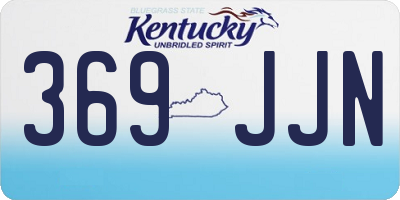 KY license plate 369JJN