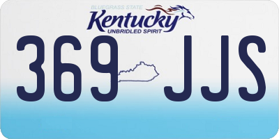 KY license plate 369JJS