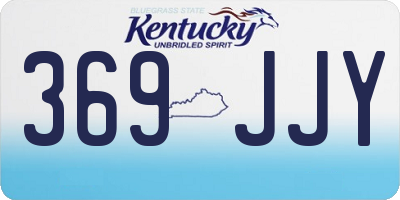 KY license plate 369JJY