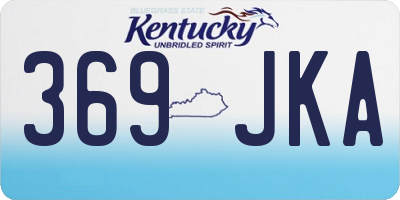 KY license plate 369JKA