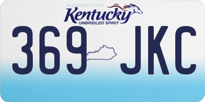 KY license plate 369JKC