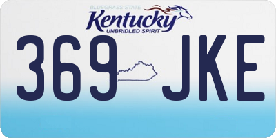 KY license plate 369JKE