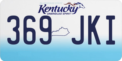KY license plate 369JKI