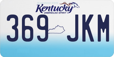 KY license plate 369JKM
