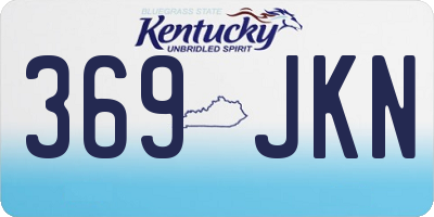 KY license plate 369JKN