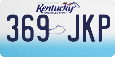 KY license plate 369JKP