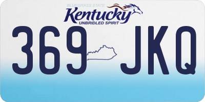 KY license plate 369JKQ
