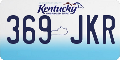 KY license plate 369JKR